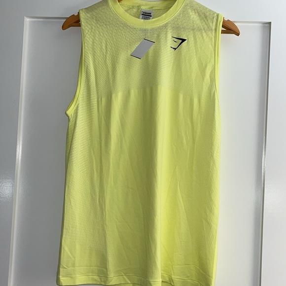 ✅✅GymShark APEX SEAMLESS TANK Firefly Green/white small - Picture 5 of 8